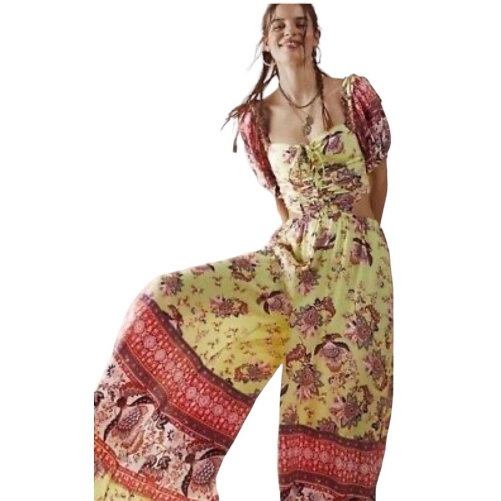Free People Bali Citrus Skies Jumpsuit